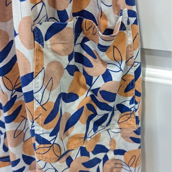 Tea Collection Orange Peach Fruit Blue Sun Dress Cotton Summer Girls Size 12 - Picture 5 of 7